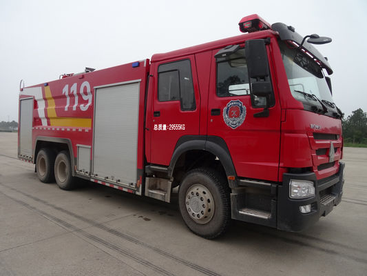 Howo Foam Fire Fighting Truck ,  6X4 15 Ton Heavy Rescue Engine
