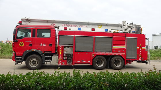 SINOTRUK 324KW Fire Fighting Water Truck 6x4 With 32M Telescopic Boom