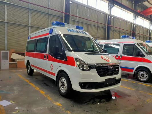 Diesel Mid Roof First Aid Ambulance For Hospital Patient Transit