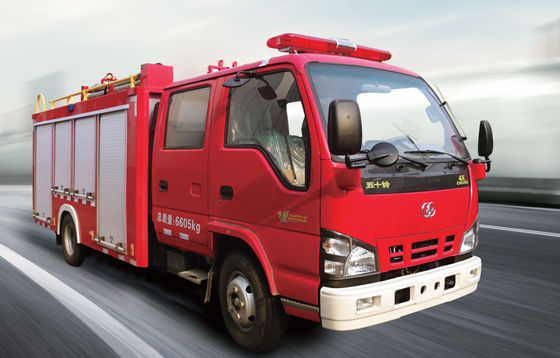 Mini 120HP 6 Wheel  ISUZU 2000L Water And Foam Tank Fire Engine