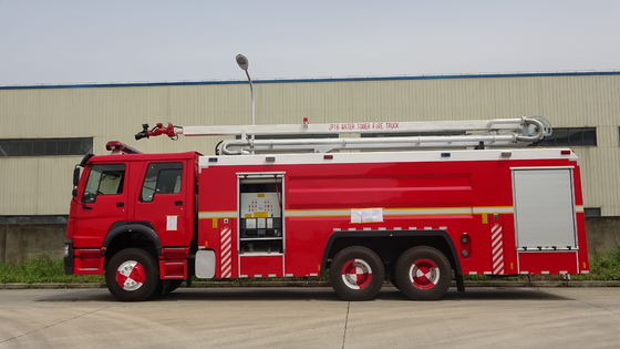 18 Meter Water Fire Engine , 6x4 336KW Heavy Rescue Vehicle With 10000L Water Capacity