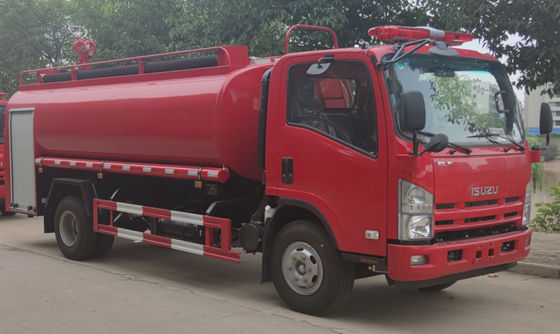 ISUZU 190HP Przemysłowy wóz strażacki 4x2 8000L Kolor czerwony Wielofunkcyjny