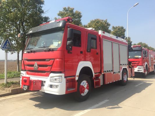 Howo Fire Fighting Light Rescue Fire Truck 228KW 4x2 z dźwigiem 5 ton